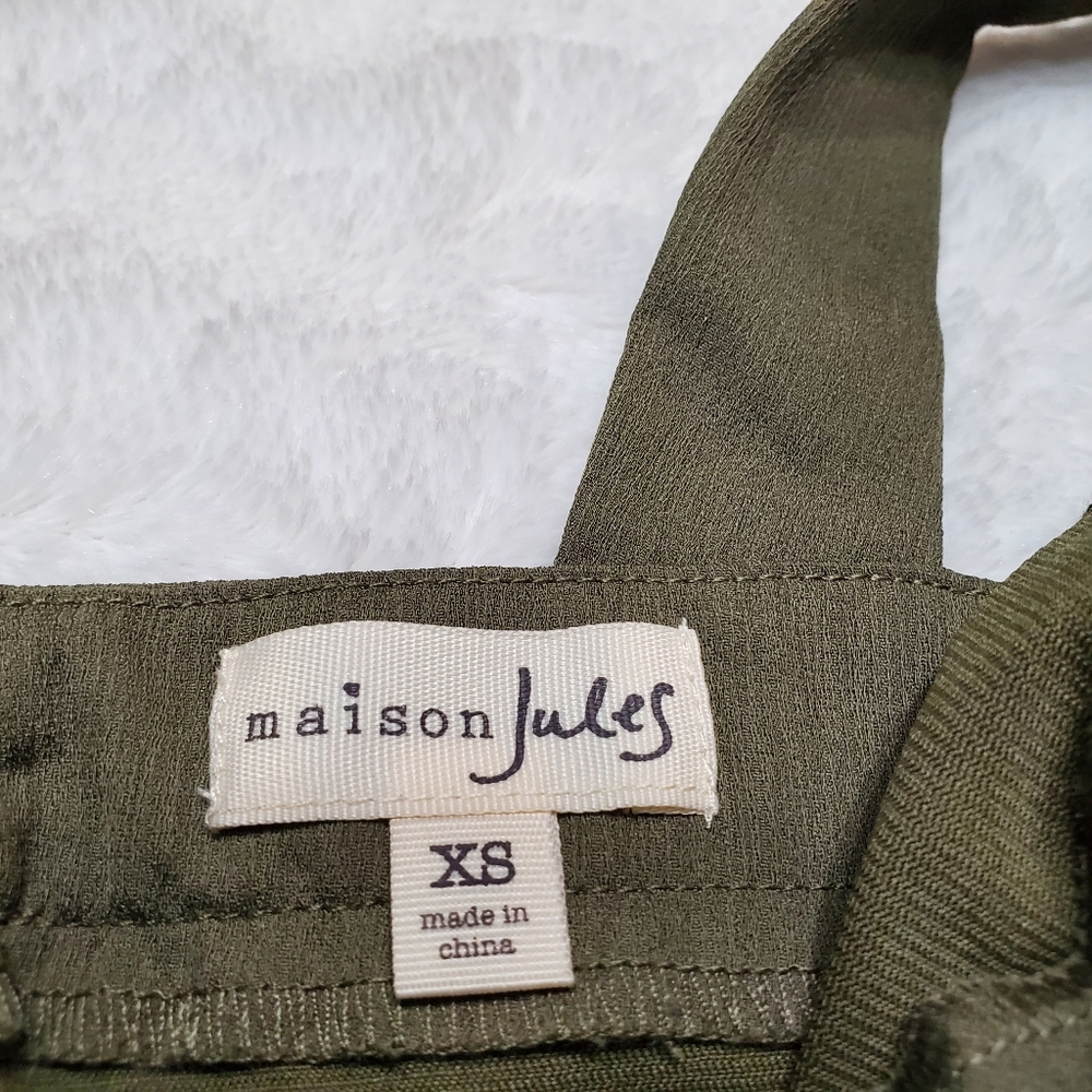 Maison Jules Crepe Ruffled Peplum Top - Picture 3 of 5